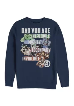 Marvel Avengers Avenger Dad Crew Fleece Graphic Sweatshirt -OnDisplay store Belk 1776