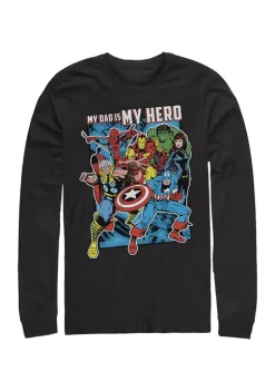 Marvel Avengers Hero Dad Heros Long Sleeve Graphic T-Shirt