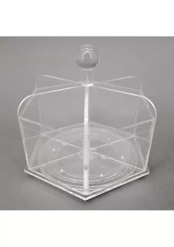 OnDisplay Dana Rotating Acrylic Cosmetic/Makeup Organizer Tray - Luxury Hand Made Crystal Clear Acrylic Spinning Vanity Organization Station -OnDisplay store Belk 199