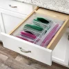 OnDisplay Luxe Acrylic Kitchen Drawer Zip Food Storage Bag Organizer - Food Baggie Holder for Snack/Sandwich/Quart/Gallon Sizes - Compatible with Ziploc, Hefty & Glad (Clear) -OnDisplay store Belk 207