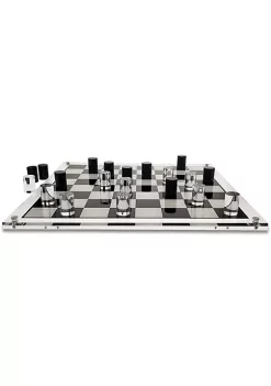 OnDisplay 3D Luxe Acrylic Checkers Set - Luxury Laser Cut Checkers Executive Board Game (Clear/Black) -OnDisplay store Belk 216