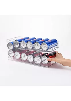 OnDisplay FIFO Gravity Auto-Feed Refrigerator Soda/Beer Can Organizer - Stores Up to 12 Cans in Fridge - BPA Free Food-Grade Storage Solution for Standard and Tall Cans