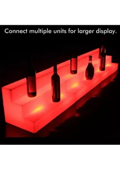 OnDisplay Luxe Wireless Rechargeable LED Lighted Bar Stage Display - Expandable Glowing Liquor Bottle Shelf - Light Show Display for Bar or Man Cave -OnDisplay store Belk 253