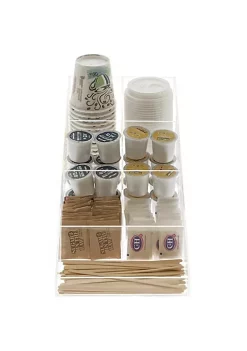OnDisplay Java Joe Acrylic Breakroom.Kitchen Coffee Station Organizer for Cups/Lids/Sugar/Tea/Stirrers -OnDisplay store Belk 257