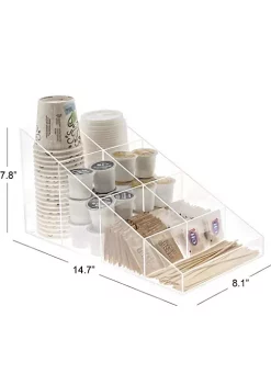 OnDisplay Java Joe Acrylic Breakroom.Kitchen Coffee Station Organizer for Cups/Lids/Sugar/Tea/Stirrers -OnDisplay store Belk 258