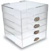 OnDisplay Ultimate Diva Cosmetic Organization Station - 12" Cube - Gold/Silver Agate (Natural/Silver) -OnDisplay store Belk 373