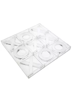 OnDisplay Luxe Acrylic Tic Tac Toe Set - Executive Crystal Clear Laser Cut Acrylic Game (Clear) -OnDisplay store Belk 382