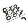 OnDisplay 3D Luxe Acrylic Mirrored Effect Tic Tac Toe Set - Half Letter Mirror 3D Visual Style (Black) -OnDisplay store Belk 384