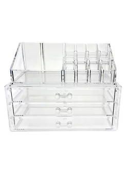 OnDisplay Cosmetic Makeup and Jewelry Storage Case Display - 3 Drawer Tiered Design - Perfect for Vanity, Bathroom Counter, or Dresser -OnDisplay store Belk 42