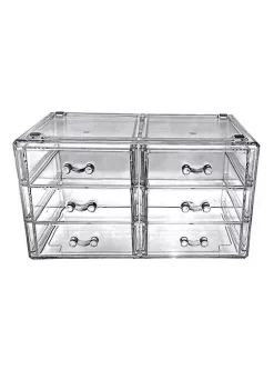OnDisplay Cosmetic Makeup and Jewelry Storage Case Display - 4 Drawer Tiered Design - Perfect for Vanity, Bathroom Counter, or Dresser -OnDisplay store Belk 421
