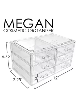 OnDisplay Cosmetic Makeup and Jewelry Storage Case Display - 4 Drawer Tiered Design - Perfect for Vanity, Bathroom Counter, or Dresser -OnDisplay store Belk 424