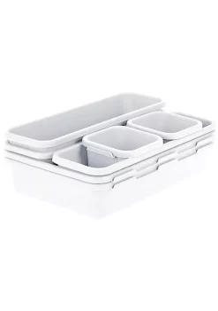 OnDisplay 8pc Interlocking Drawer Organization System - White -OnDisplay store Belk 453