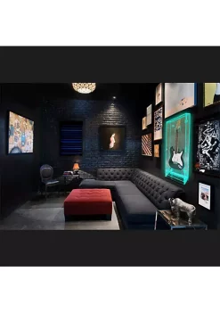 OnDisplay Deluxe Acrylic Wall Mounted/Tabletop UV-Protected Electric Guitar Display Case w/Lights -OnDisplay store Belk 456