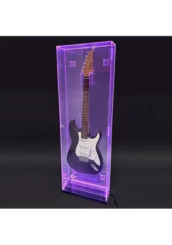 OnDisplay Deluxe Acrylic Wall Mounted/Tabletop UV-Protected Electric Guitar Display Case w/Lights -OnDisplay store Belk 458