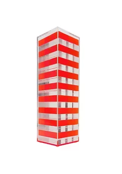 OnDisplay 3D Luxe Acrylic Stacking Tower Puzzle Game - Tumbling Block Game (Pink/Clear)