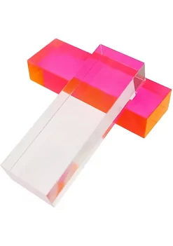 OnDisplay 3D Luxe Acrylic Stacking Tower Puzzle Game - Tumbling Block Game (Pink/Clear) -OnDisplay store Belk 502