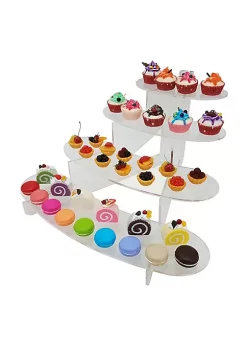 OnDisplay Acrylic Display Rack/Stand - 4 Tiered Folding Shelf System