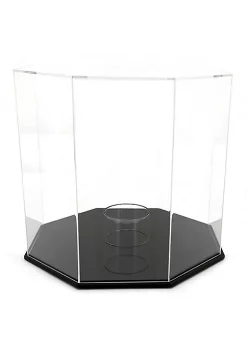 OnDisplay Deluxe Octagon UV-Protected Basketball/Soccer Ball Display Case - Black Base -OnDisplay store Belk 529