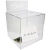 OnDisplay 10" Luxe Acrylic Clear Wedding Card Money Box w/Hinged Lid and Removable Sign - Lucite Gift/Money Box - Bar Mitzvah/Birthday/Sweet 16/Anniversary (Cards Print) -OnDisplay store Belk 549