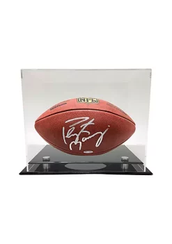 OnDisplay Deluxe UV-Protected Football/Rugby Ball Display Case - Rectangular Clear Lucite Stage Protection Box