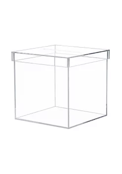 OnDisplay 10" Luxe Acrylic Clear Wedding Card Box w/Lid - Lucite Gift/Money Box - Bar Mitzvah/Birthday/Sweet 16/Anniversary (No Print)