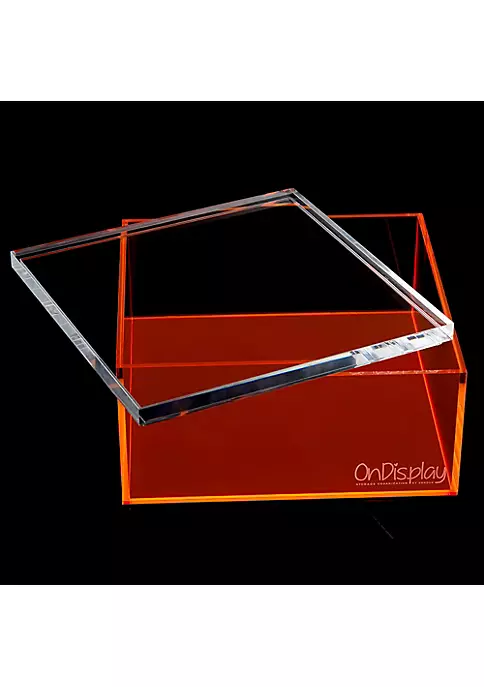 OnDisplay Electric Neon Luxe Clear Acrylic Storage Treasure Box - Large 3 OnDisplay Electric Neon Luxe Clear Acrylic Storage Treasure Box - Large