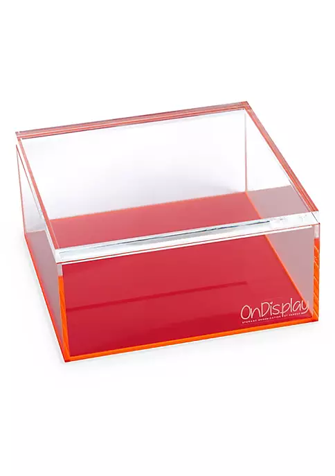 OnDisplay Electric Neon Luxe Clear Acrylic Storage Treasure Box - Large 4 OnDisplay Electric Neon Luxe Clear Acrylic Storage Treasure Box - Large - Image 2