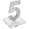 OnDisplay Luxe Laser Cut Mirrored Acrylic Wedding/Party/Event Table Numbers - 5" Tall Modern Thick Mirror Set (Silver, 1-10) -OnDisplay store Belk 606