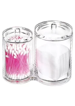 OnDisplay Acrylic Cotton Swab, Cotton Ball and Pad Organizer