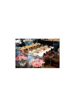 OnDisplay Cross Tier Acrylic Display Rack/Stand - Clear Food Display Stage for Parties, Weddings, Birthdays (11" Height) -OnDisplay store Belk 630