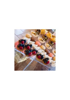 OnDisplay Cross Tier Acrylic Display Rack/Stand - Clear Food Display Stage for Parties, Weddings, Birthdays (11" Height) -OnDisplay store Belk 631