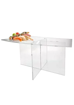 OnDisplay Cross Tier Acrylic Display Rack/Stand - Clear Food Display Stage for Parties, Weddings, Birthdays (11" Height) -OnDisplay store Belk 632