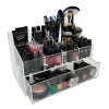 OnDisplay Gracie Deluxe Acrylic Cosmetic/Jewelry Organization Station w/Geode knobs - White/Rose Gold -OnDisplay store Belk 647