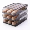 OnDisplay Stackable Acrylic Gravity Egg Tray Holder for Fridge - Food-Safe PET Refrigerator Storage Bin for Eggs (Brown, Set of 3 Trays) -OnDisplay store Belk 651