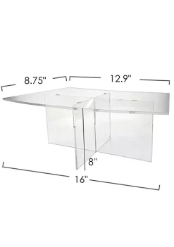 OnDisplay Cross Tier Acrylic Display Rack/Stand - Clear Food Display Stage for Parties, Weddings, Birthdays (8" Height) -OnDisplay store Belk 676