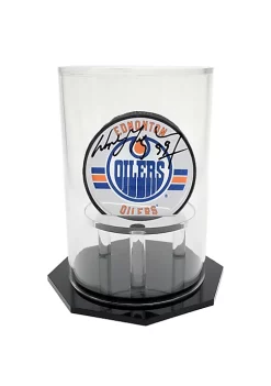 OnDisplay Deluxe UV-Protected Hockey Puck Display Case - Round Black Base -OnDisplay store Belk 697