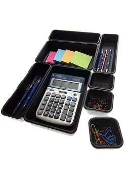 OnDisplay 8pc Interlocking Drawer Organization System - Black