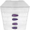 OnDisplay Ultimate Diva Cosmetic Organization Station - 12" Cube - Gold/Silver Agate (Purple/Silver) -OnDisplay store Belk 715