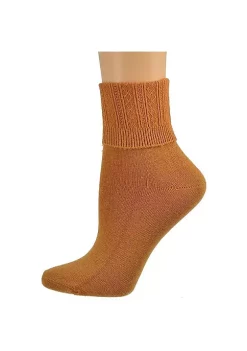 Sierra Socks Women Triple Cuff Crew Cotton Colorful Socks 6 Pair Pack -OnDisplay store Belk 722