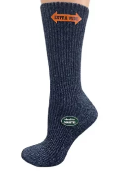 Sierra Socks Women Regenerated Wool Diabetic Outdoor Hiking Extra Wide Calf Socks -OnDisplay store Belk 752