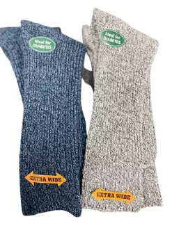 Sierra Socks Women Regenerated Wool Diabetic Outdoor Hiking Extra Wide Calf Socks -OnDisplay store Belk 753