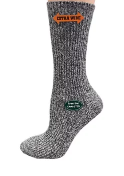 Sierra Socks Women Regenerated Wool Diabetic Outdoor Hiking Extra Wide Calf Socks -OnDisplay store Belk 754