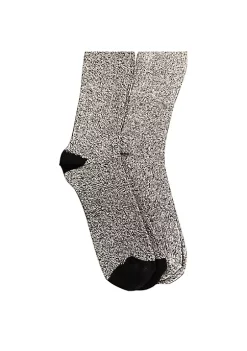 Sierra Socks Men's Marled Twisted Yarn Big and Tall Midweight 2 Pair Pack Socks