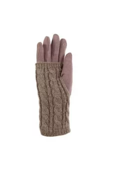 Sierra Socks Women's Gloves - Big Girls Cable Fashion Design Touch Screen and Texting Two Pieces Gloves -OnDisplay store Belk 813