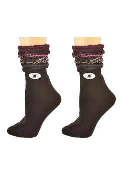 Sierra Socks Women's Slouch or Knee High Organic Cotton Socks -OnDisplay store Belk 829