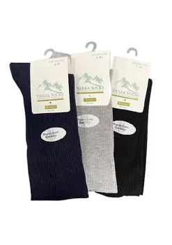 Sierra Socks Women's Diabetic/Arthritic Rayon from Bamboo Crew Socks -OnDisplay store Belk 869