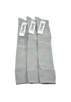 Sierra Socks Classic Flat knit Opaque Nylon Knee High Socks 3 Pair Pack -OnDisplay store Belk 884