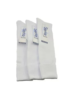 Sierra Socks Classic Flat knit Opaque Nylon Knee High Socks 3 Pair Pack -OnDisplay store Belk 885