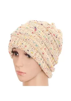 Sierra Socks Ponytail Beanie Women's Big Girls Ribbed Cozy Hats (Marled Black) -OnDisplay store Belk 914