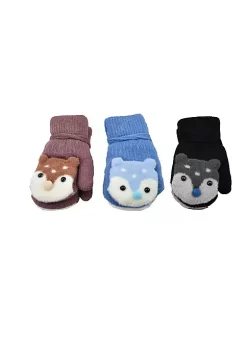 Sierra Socks Bear Unisex Soft Knit Winter Mittens for Baby, Toddler Accessories, Colorful Animal Lover Mittens Gloves for Kids -OnDisplay store Belk 932